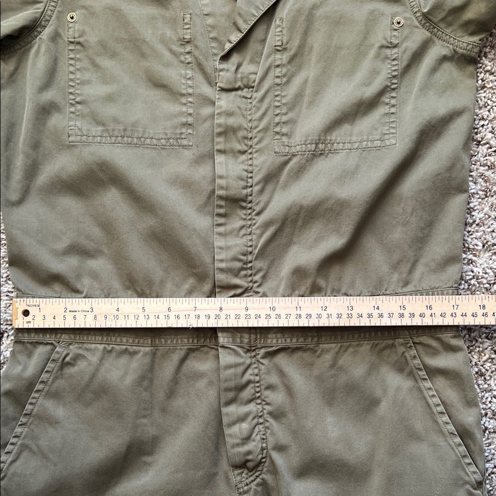 Like New! Current/Elliott The Mechanic Cotton Twill Jumpsuit Army Green Size 1 - Picture 15 of 15
